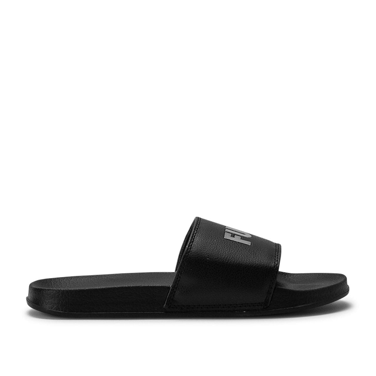 Raised by Wolves Reflective Fuck Off Slides (Schwarz)  - Allike Store