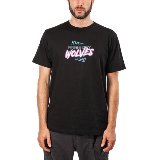 Raised by Wolves Vaporwave T-Shirt (Schwarz)  - Allike Store