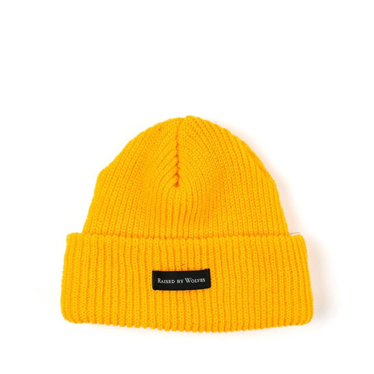 Raised By Wolves Waffle Knit Watch Beanie (Gelb)  - Allike Store