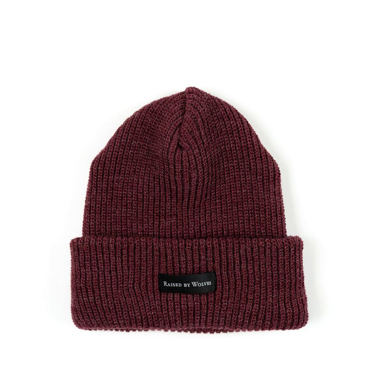 Raised By Wolves Waffle Knit Watch Beanie (Weinrot)  - Allike Store