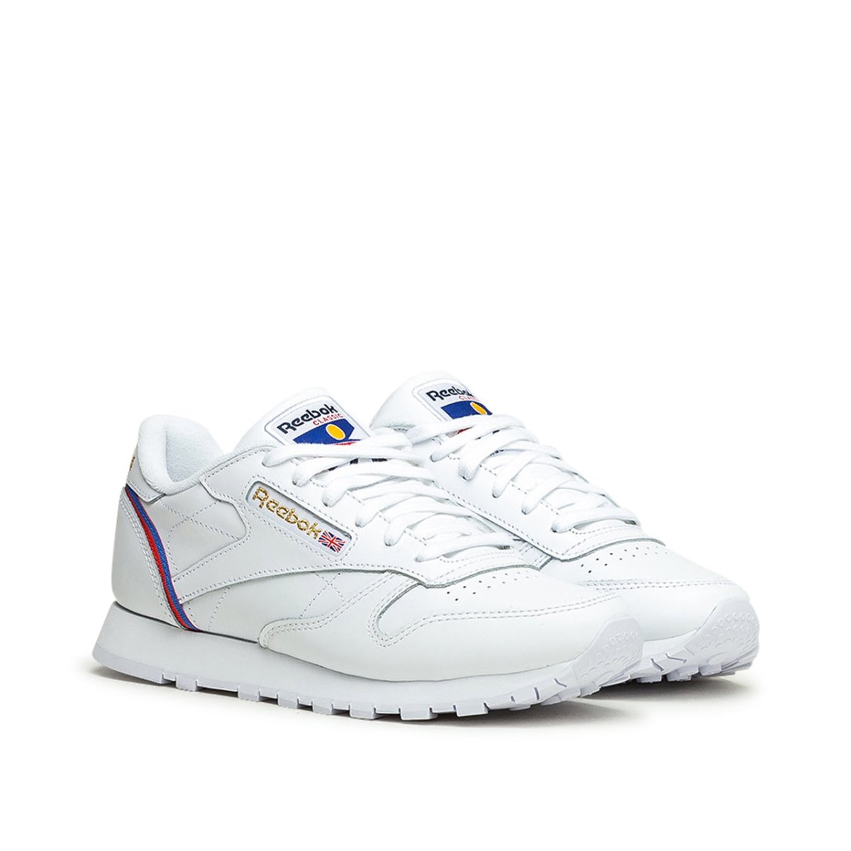 Reebok CL LTHR (Weiß / Rot / Blau)  - Allike Store
