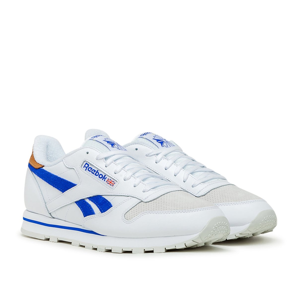 White and hot sale blue reebok classics