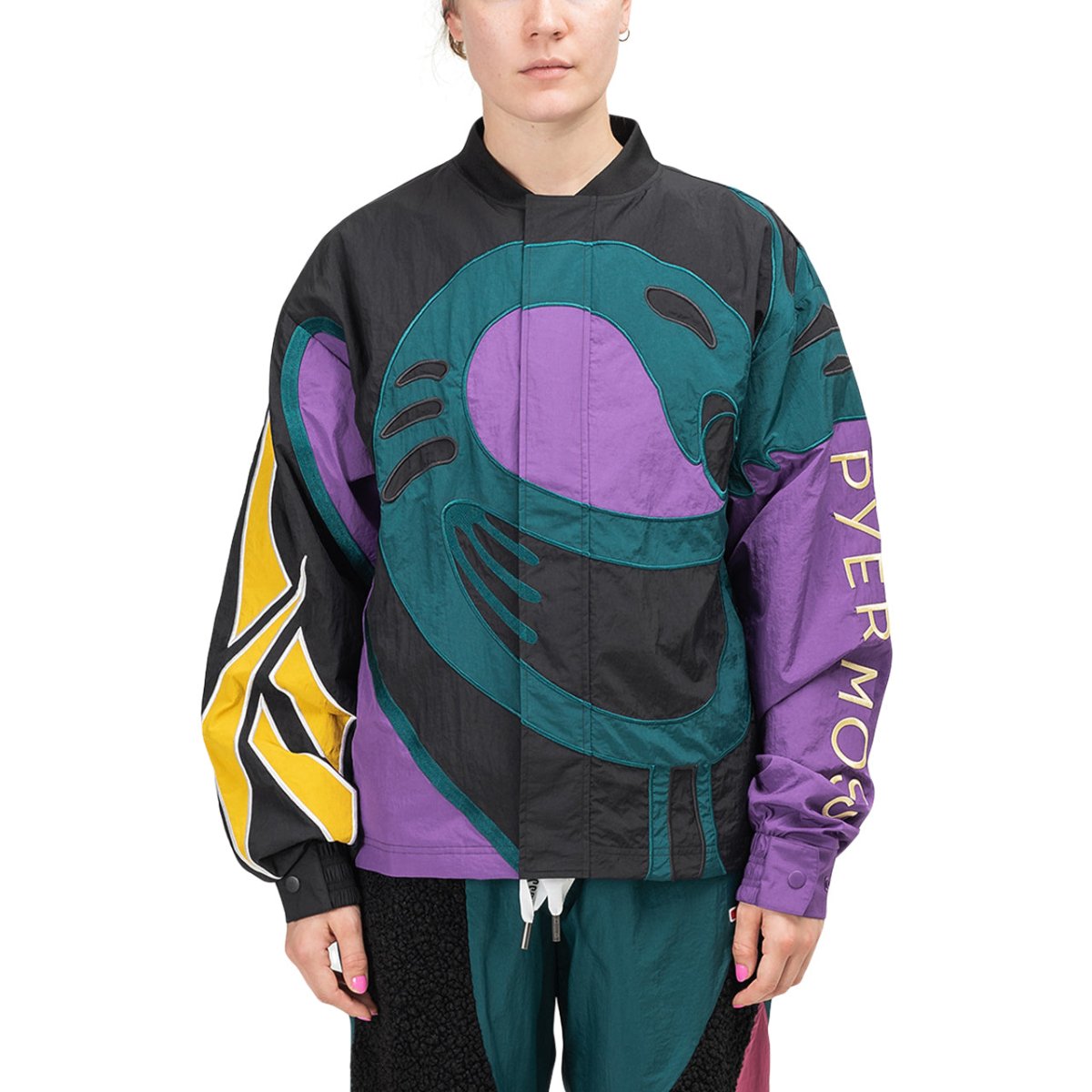 Reebok X Pyer Moss Sankofa Bomber (Schwarz / Teal / Lila)  - Allike Store
