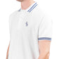 Aimé Leon Dore Monogram Stripe Collar Polo (Weiß)  - Allike Store