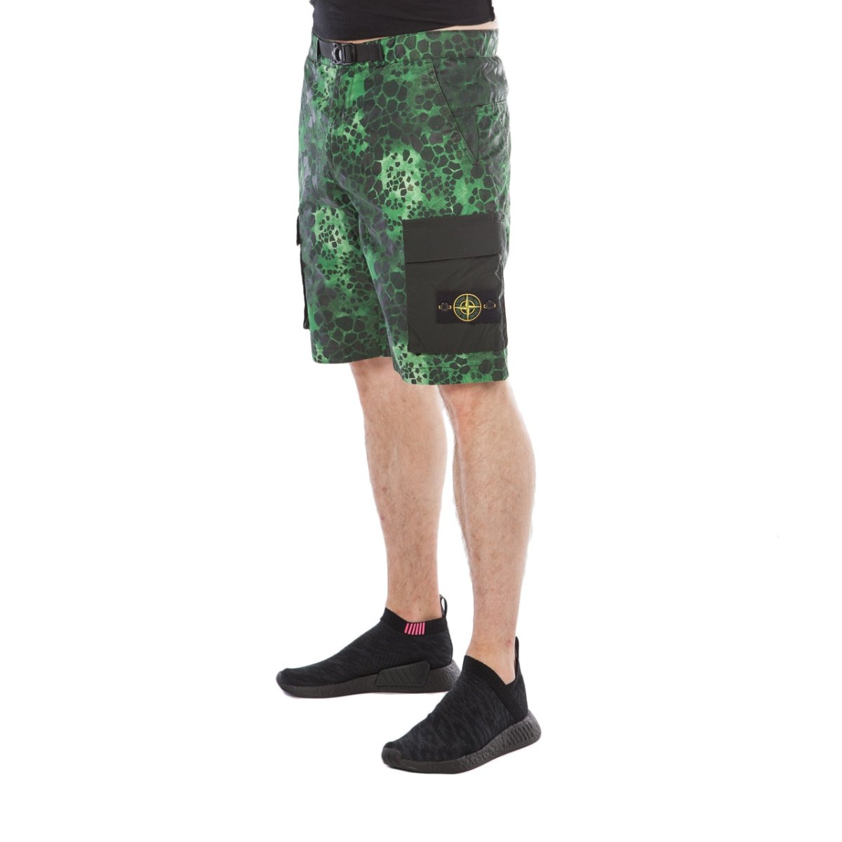 Stone island alligator hot sale camo shorts