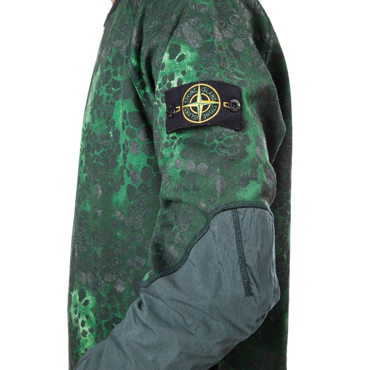 Stone Island Alligator Camo Sweat Shirt (Green)