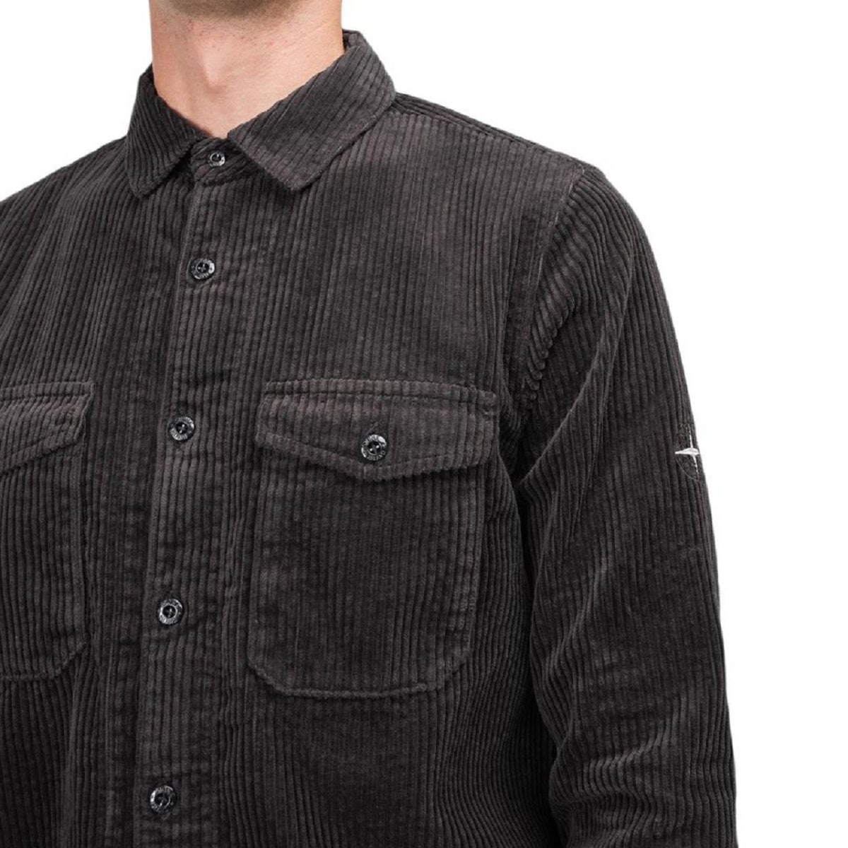 Stone Island Corduroy 2 Pocket Overshirt (Dunkelgrau)  - Allike Store