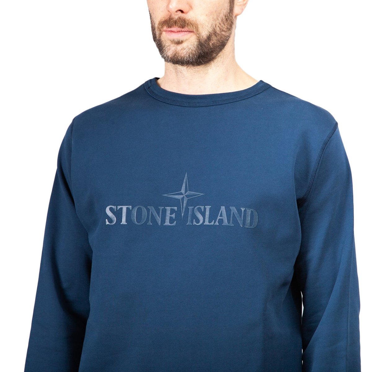 Stone Island Double Front Crewneck Navy 701560151.V0028 Allike Store