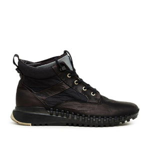 Stone Island Garment Dyed Leather Exostrike Boot (Schwarz)  - Allike Store