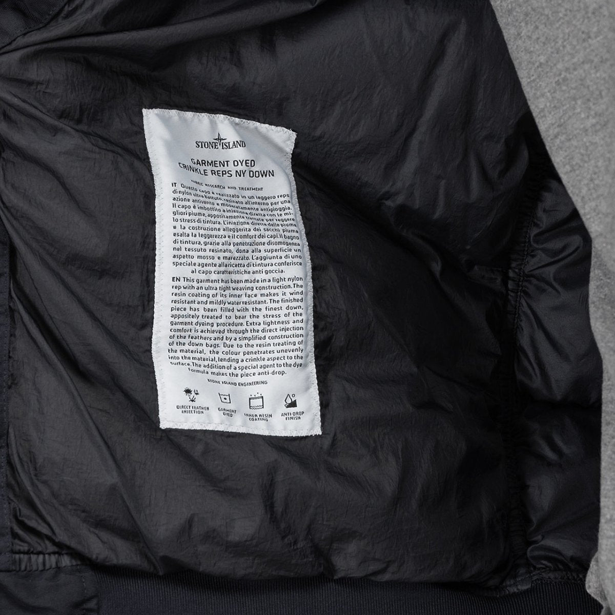 Stone Island Garment Dyed Nylon Down Jacket (Navy)  - Allike Store