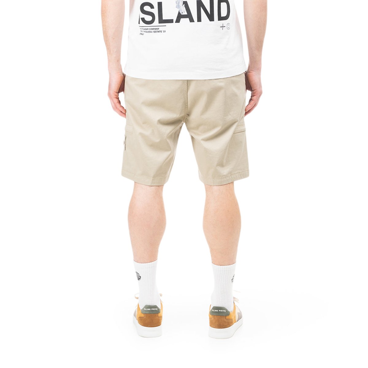 Stone Island Ghost Piece Bermuda Shorts (Beige)  - Allike Store