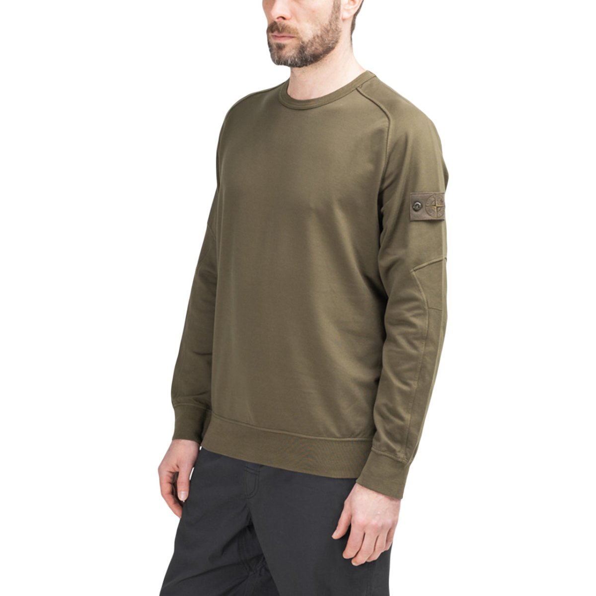 Stone Island 'Ghost Piece' Sweatshirt (Olive)  - Allike Store