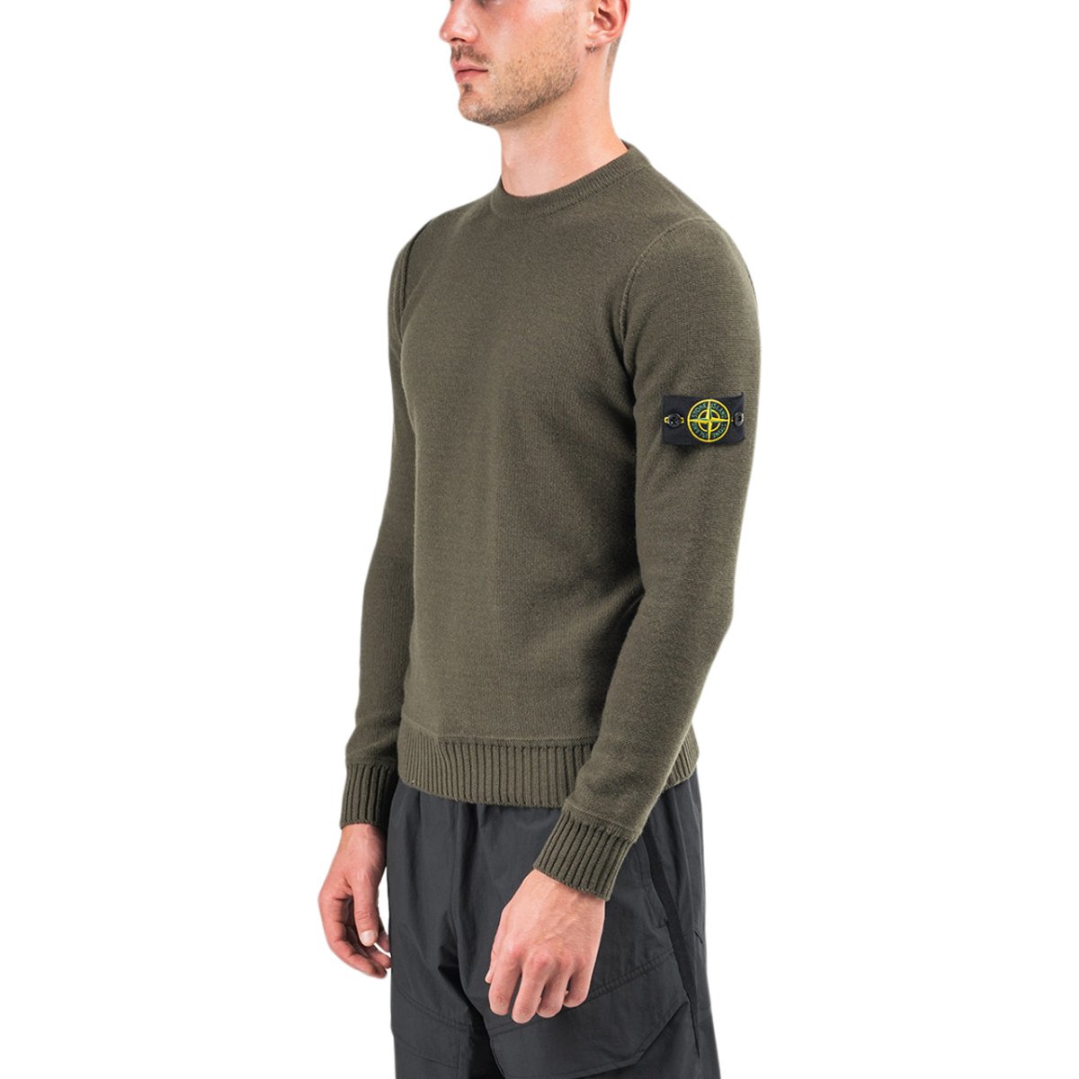 Dark green cheap stone island jumper