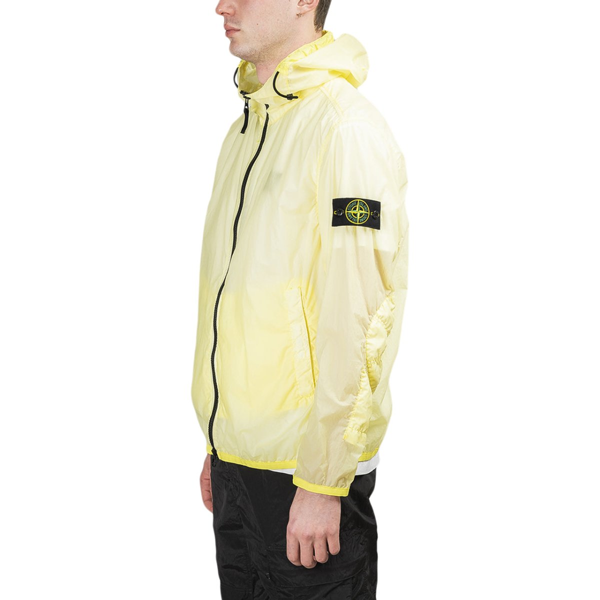 Stone island lamy velour zip sale hooded shell jacket