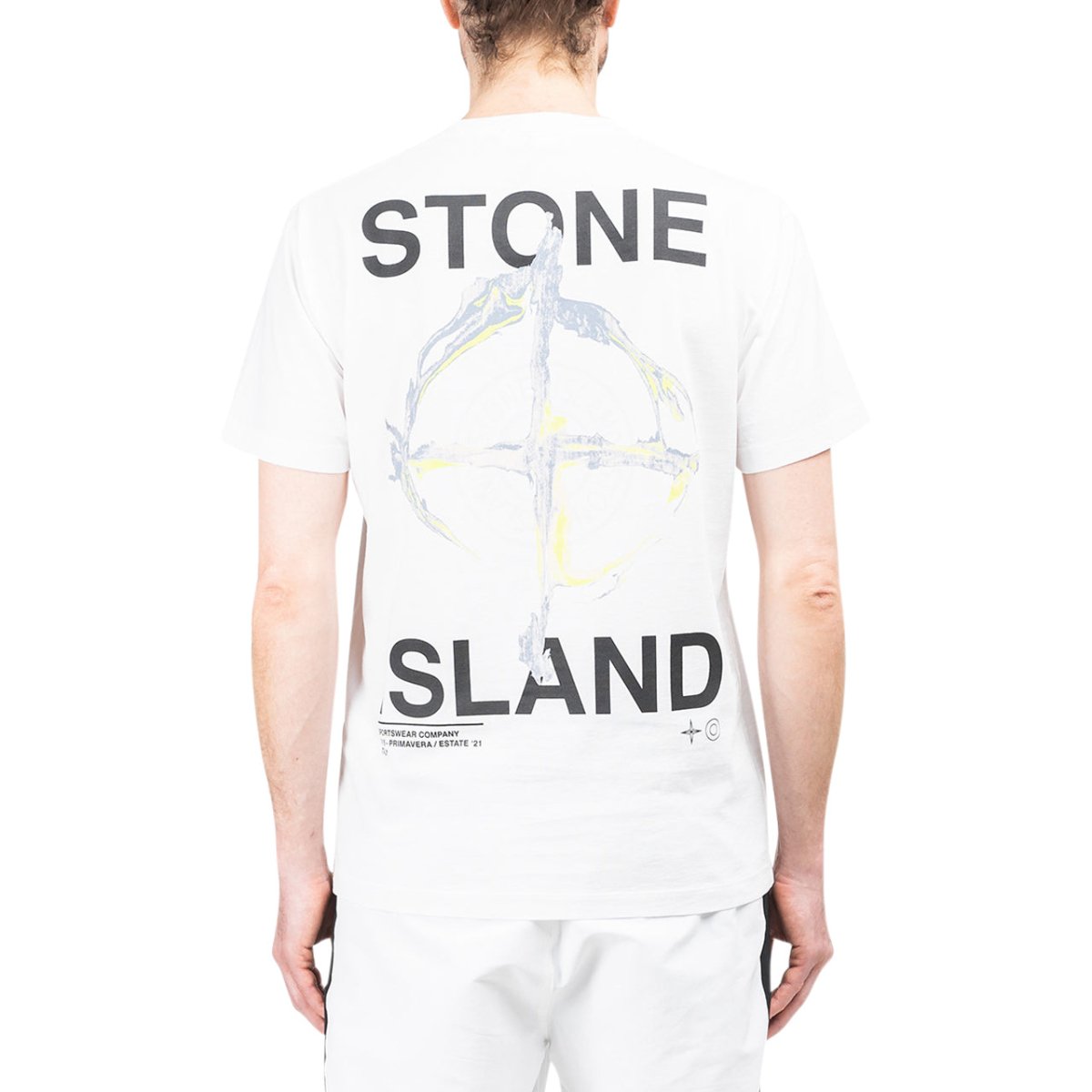 Stone Island Marble Three T-Shirt (Weiß)  - Allike Store