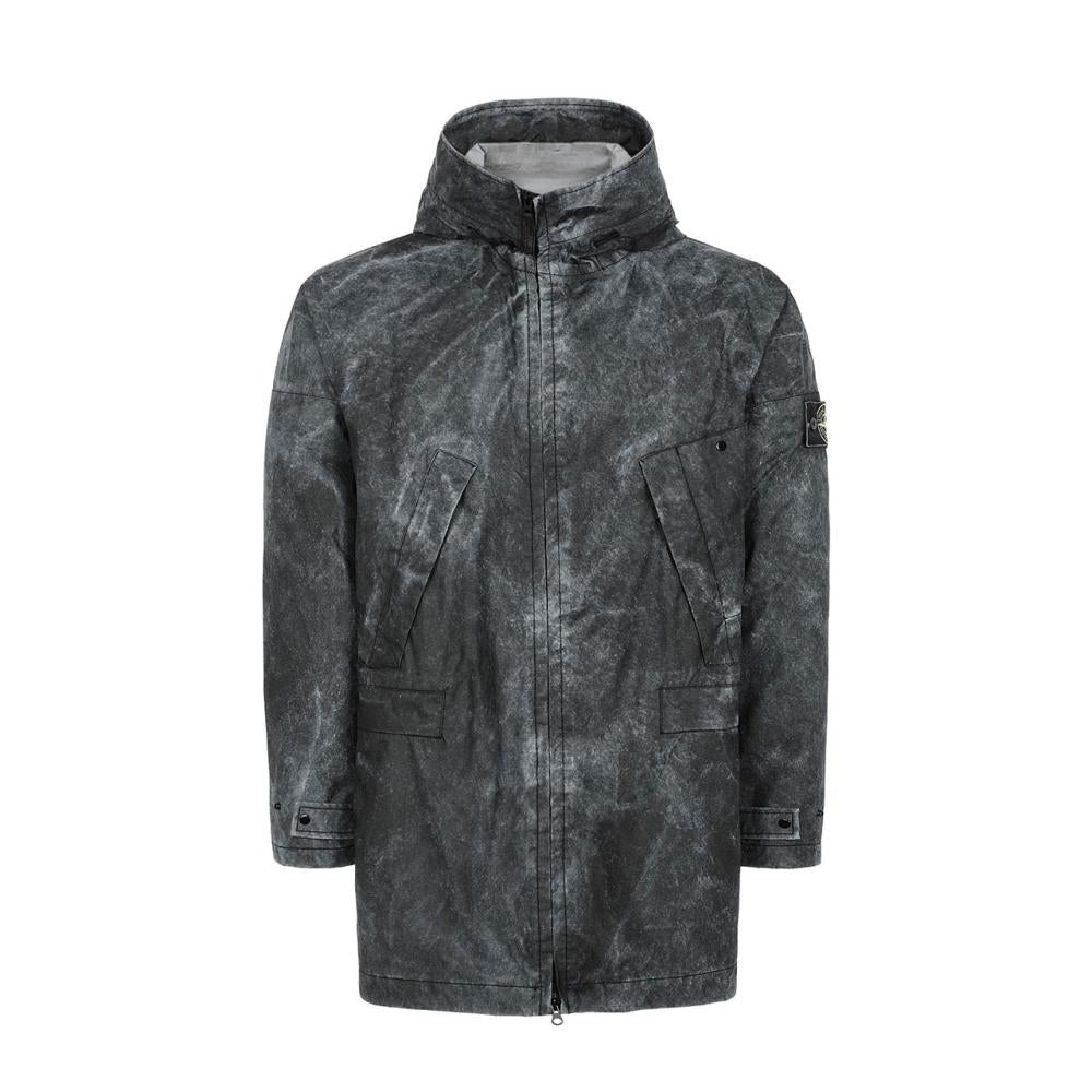 Stone Island Membrana 3L Dust Color Finish Jacket (Schwarz  