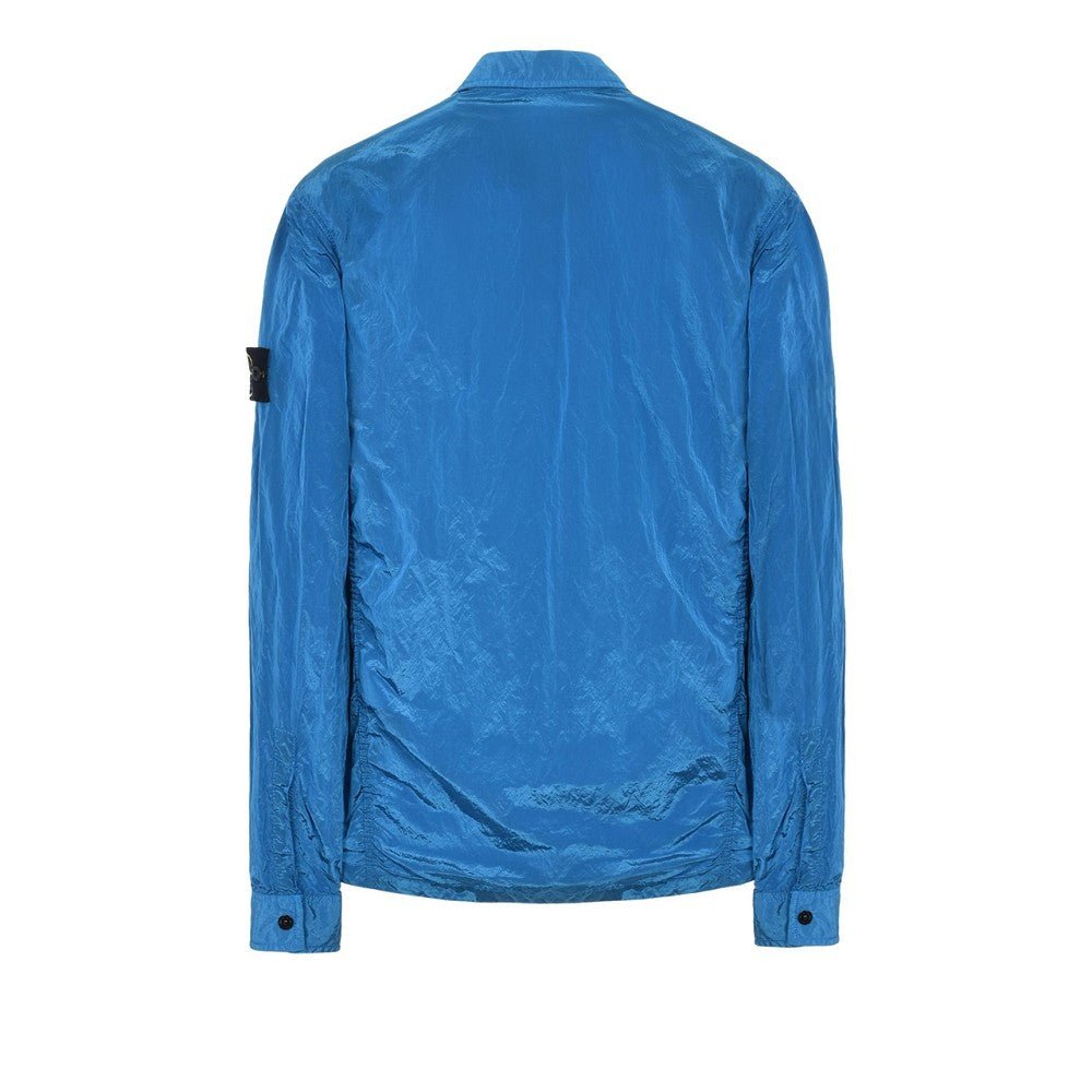 Stone island sale overshirt nylon blue