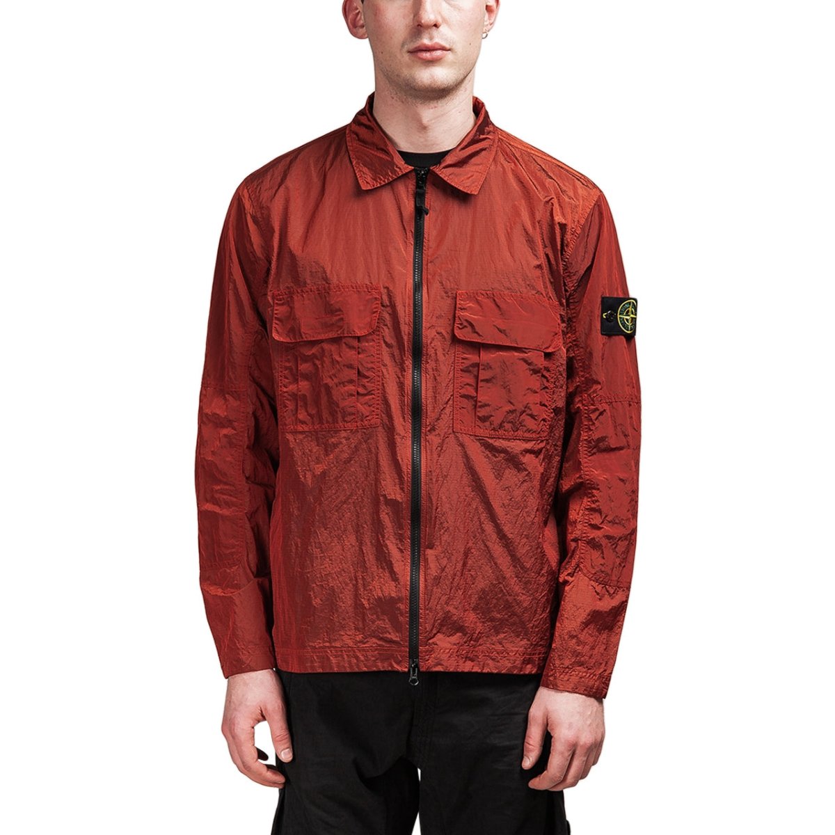 Stone Island Nylon Metal Ripstop Overshirt (Rot) 701511117.V0015 ...