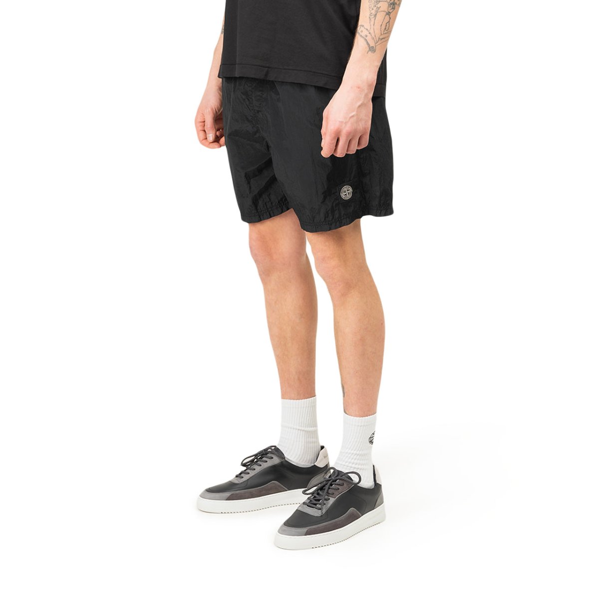 Stone Island Nylon Metal Swim Shorts (Schwarz)  - Allike Store