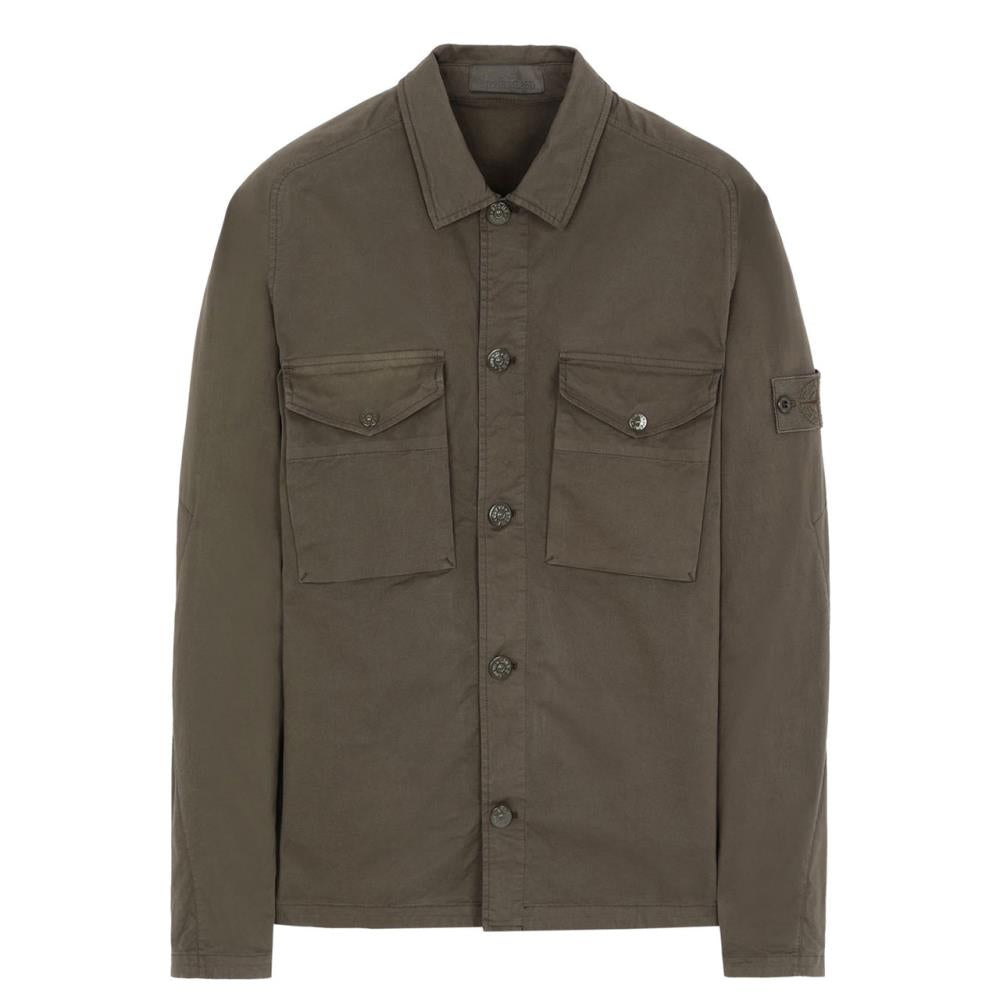 Stone Island Overshirt 'Ghost Piece' (Olive)  - Allike Store