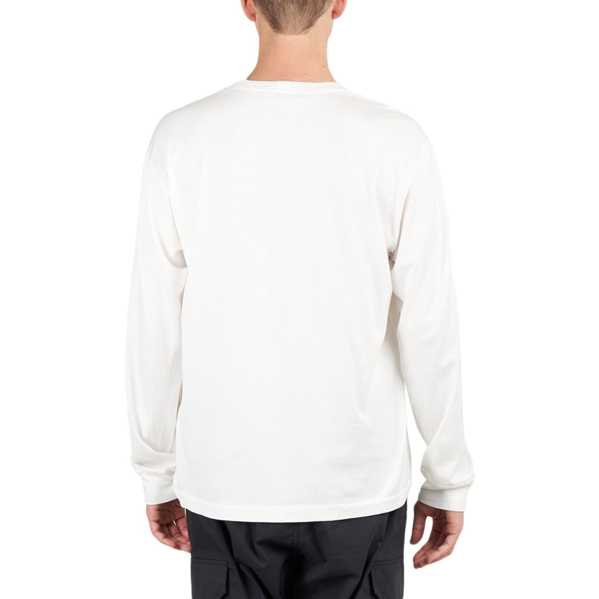 Stone Island Patch Long Sleeve T-Shirt (Weiß)  - Allike Store