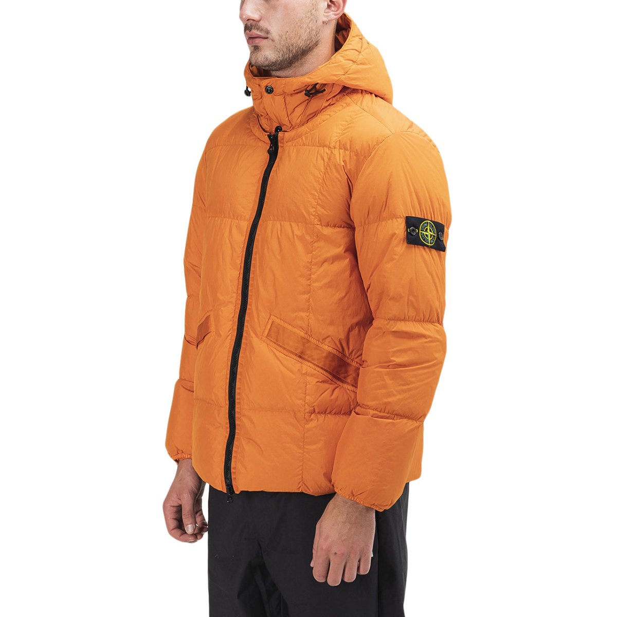 Stone island puffer hotsell jacket orange