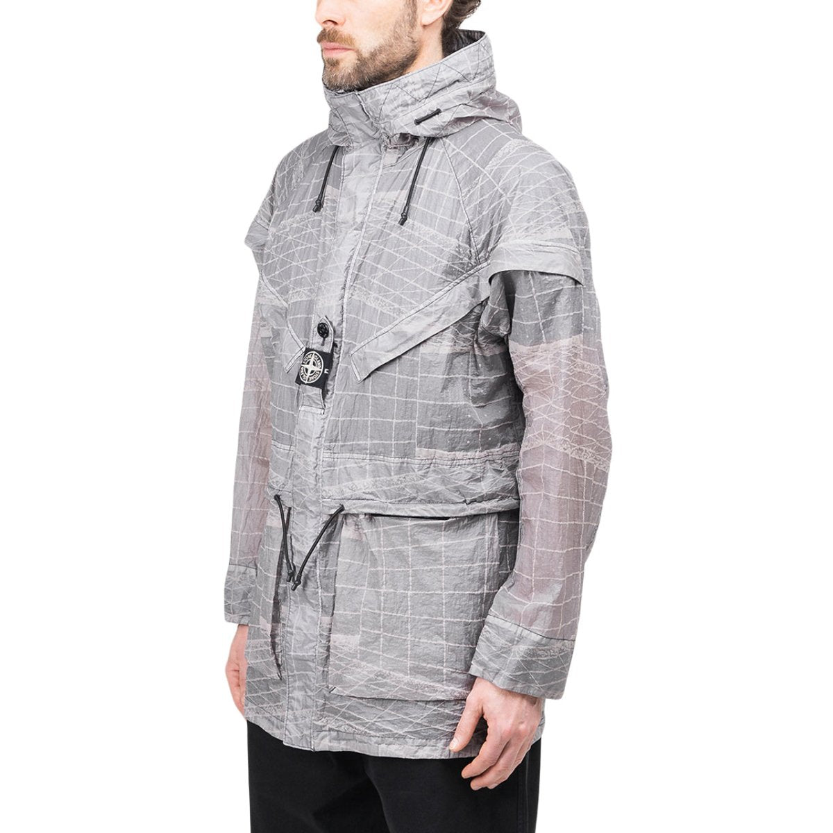 Stone Island Reflective Grid On Lamy-TC Jacket (Grau)  - Allike Store