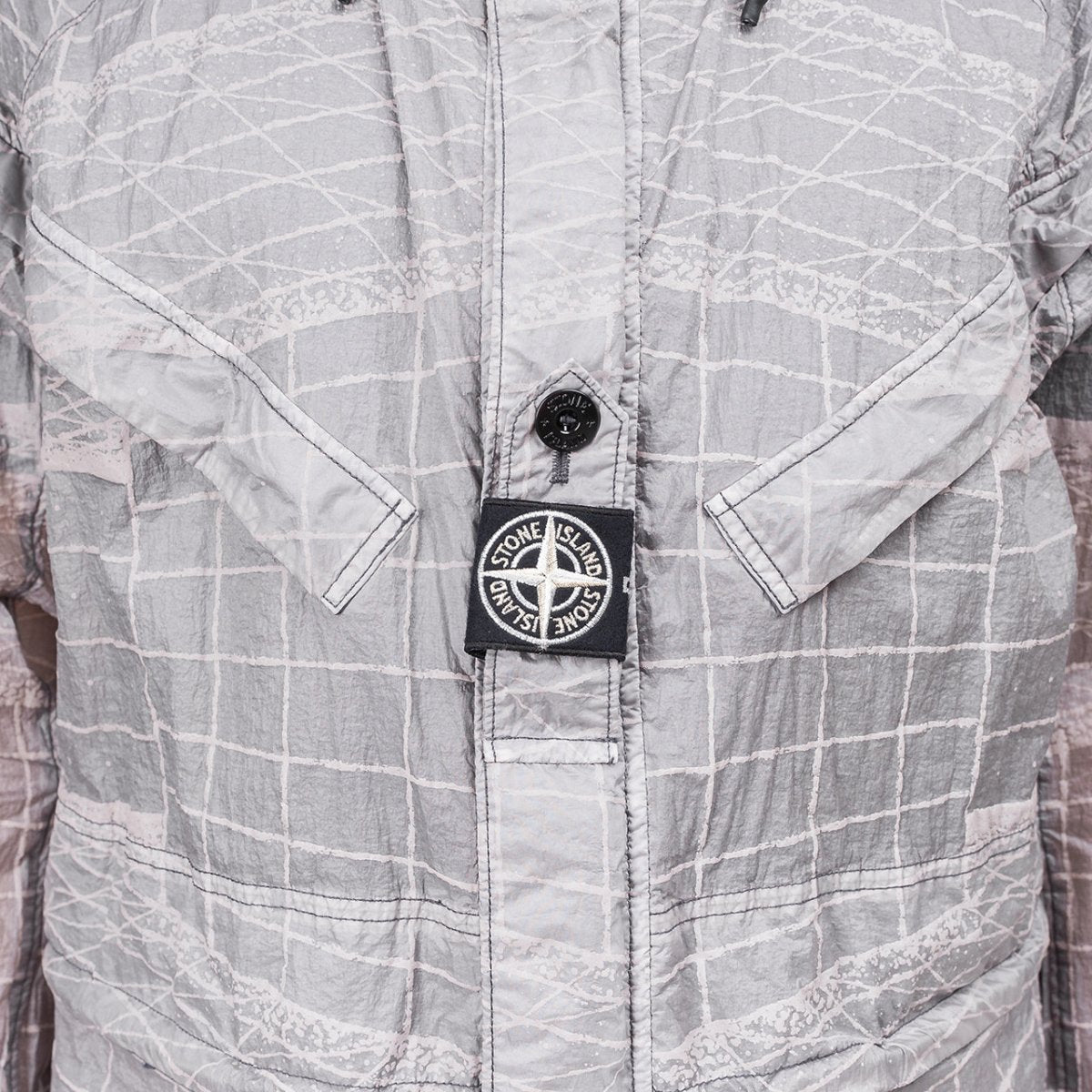 Stone Island Reflective Grid On Lamy-TC Jacket (Grau)  - Allike Store