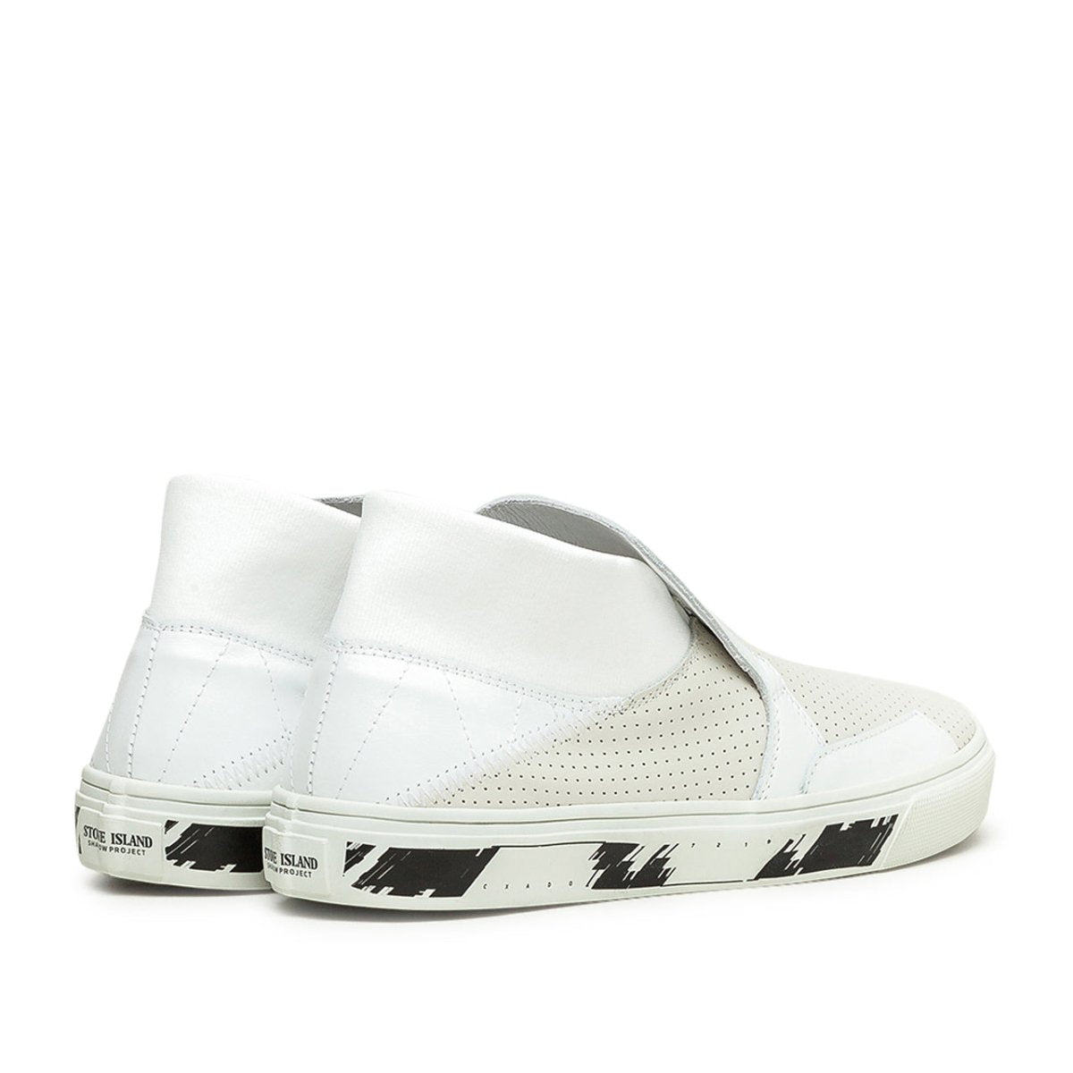 Stone Island Shadow Project Slip-On Mid Leather (Weiß)  - Allike Store