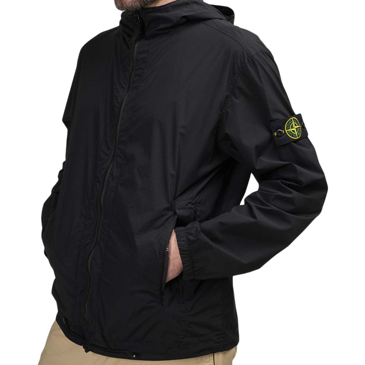 Stone Island Skin Touch Nylon-TC Packable Jacket (Schwarz)  - Allike Store