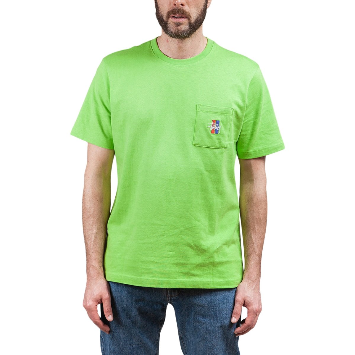 Stüssy 2 Bar Stock Crew (Grün)  - Allike Store