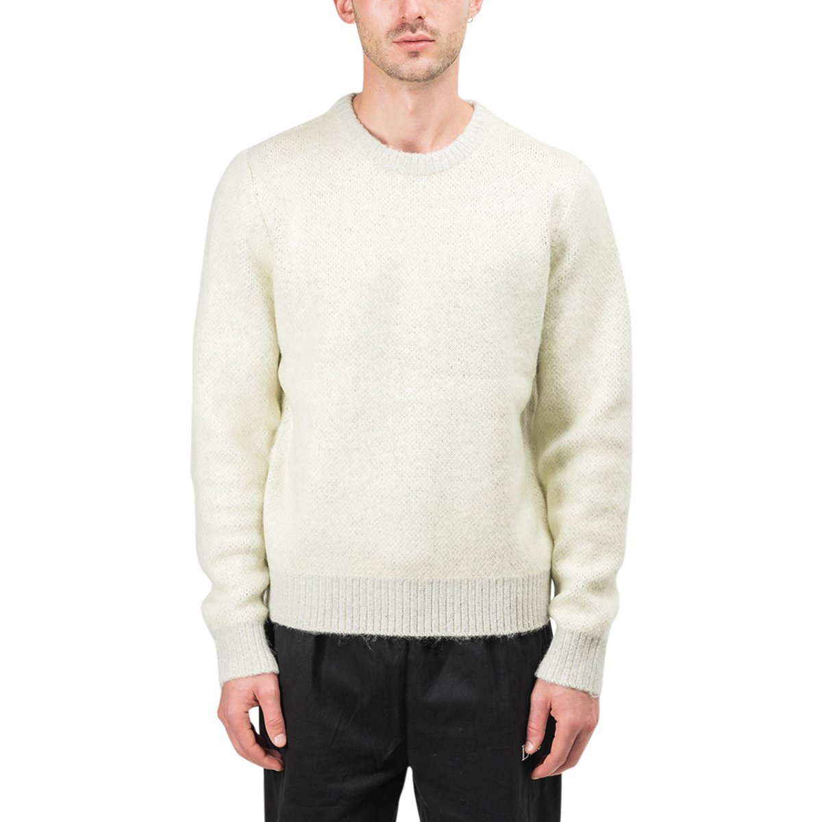 Stüssy 8 ball heavy brushed mohair sweater cream Clearance