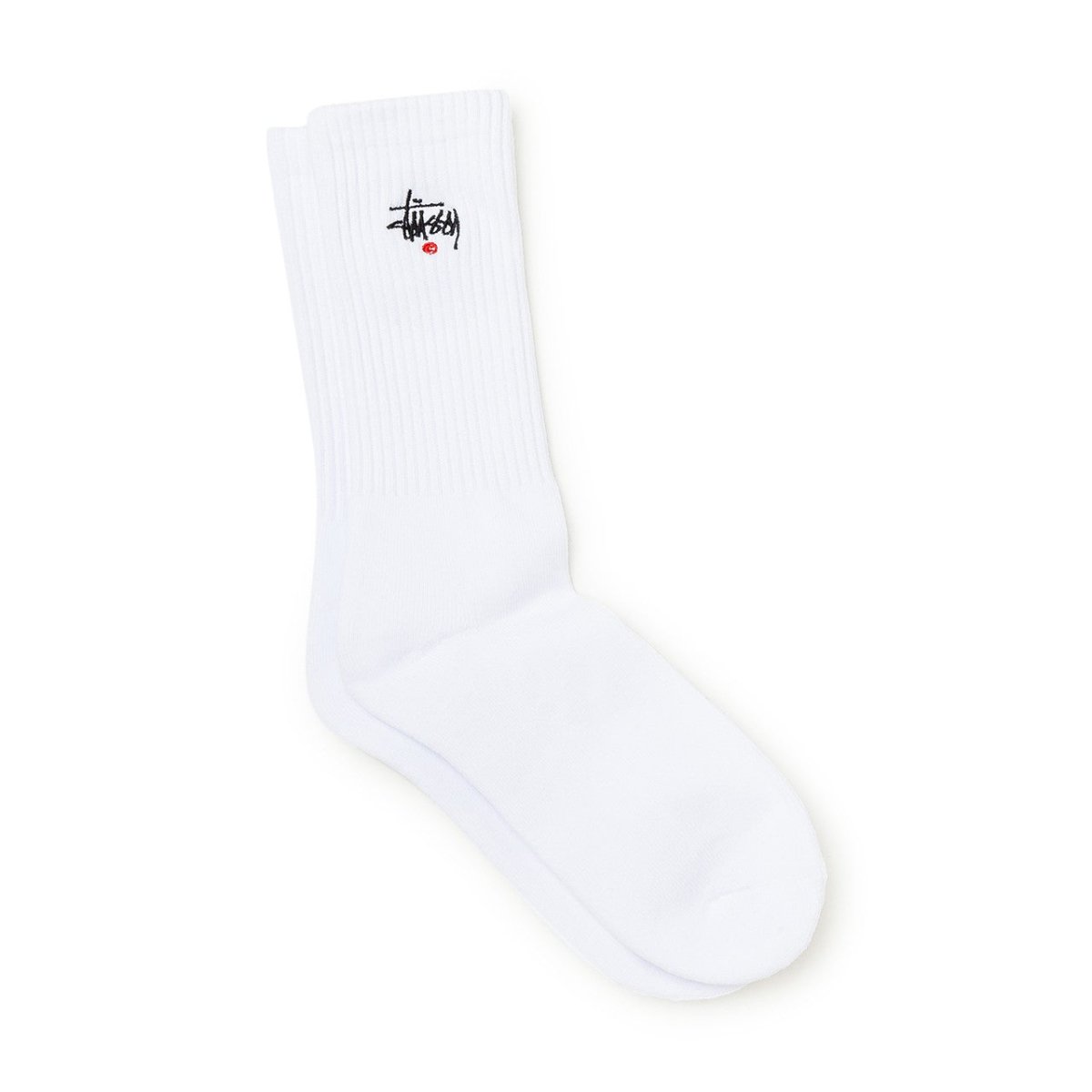 Stüssy Basic Logo Crew Socks (Weiß)  - Allike Store