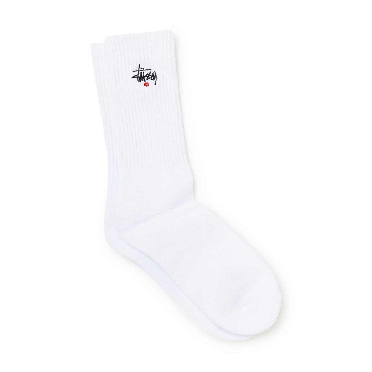 Stüssy Basic Logo Crew Socks (Weiß)  - Allike Store