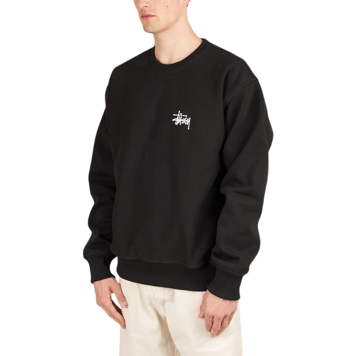 Stüssy Basic Stüssy Crew (Schwarz)  - Allike Store