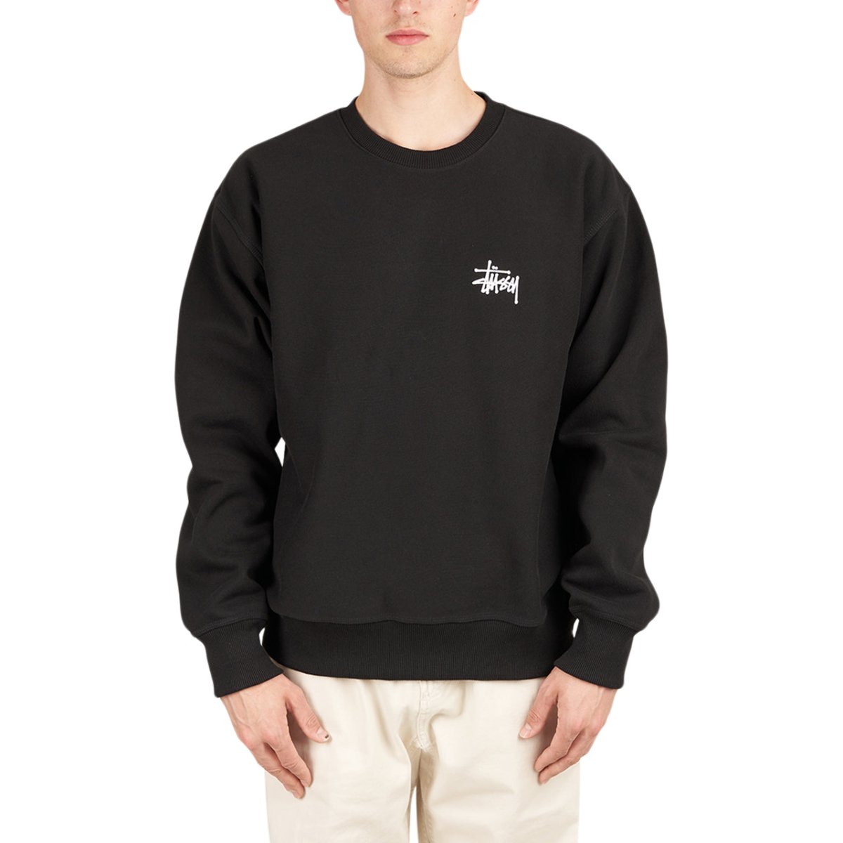 Stüssy Basic Stüssy Crew (Schwarz)  - Allike Store