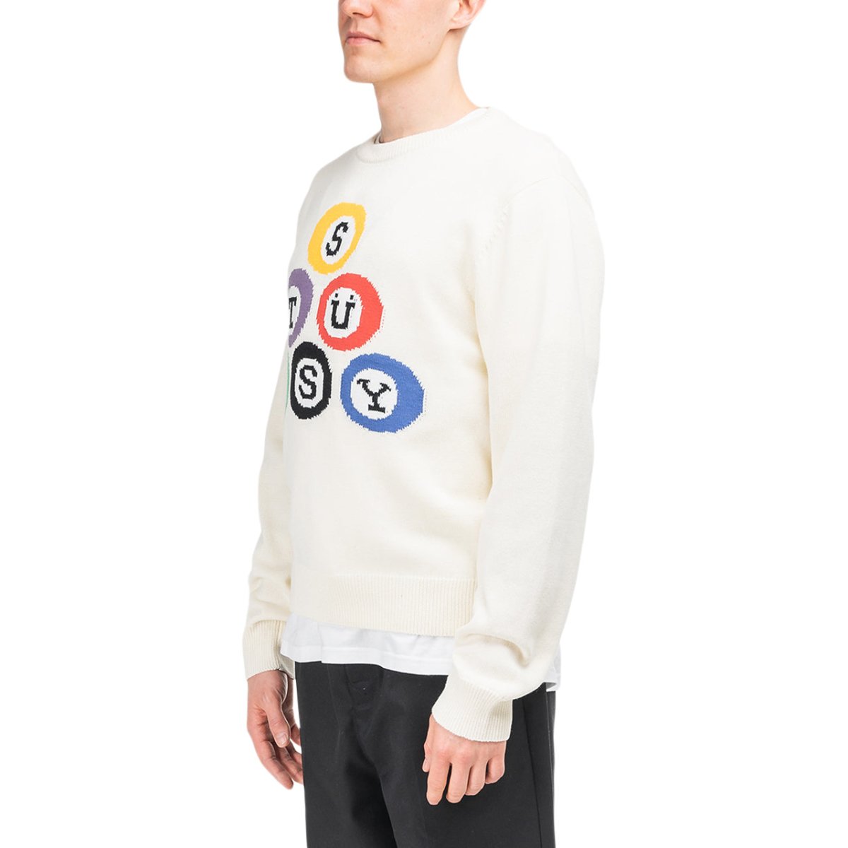 Stussy billiard discount sweater natural