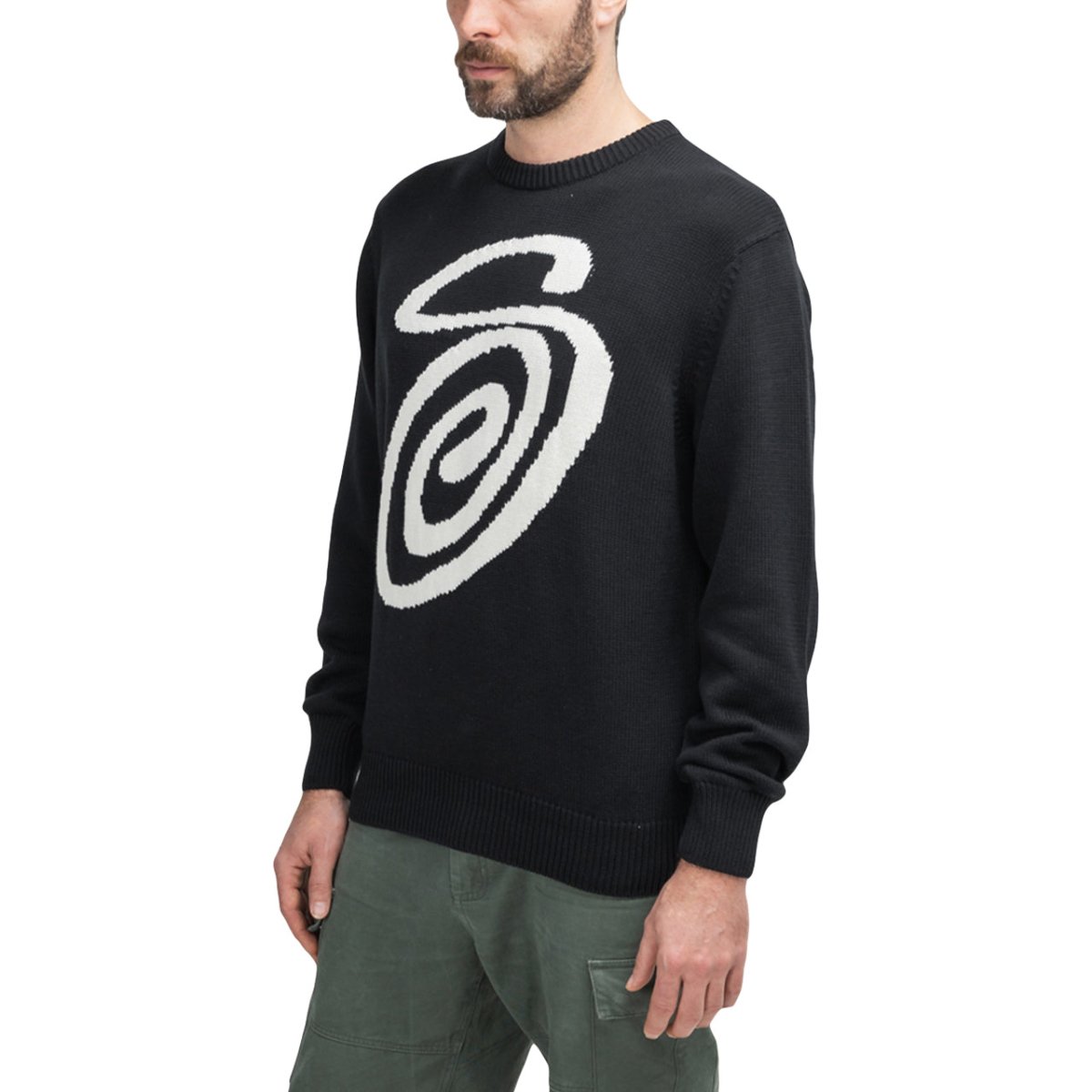 Stüssy Curly S Sweater (Black / White) 117073-0001 – Allike Store