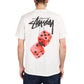 Stüssy Fuzzy Dice Tee (Weiss)  - Allike Store