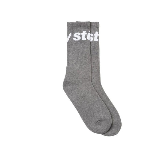 Stüssy Jacquard Logo Socks (Grau)  - Allike Store