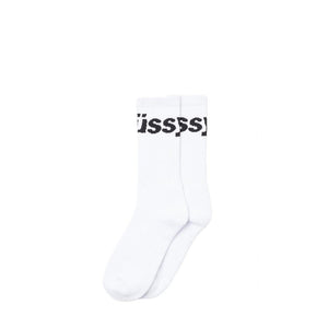 Stüssy Jaquard Logo Socks (Weiß)  - Allike Store