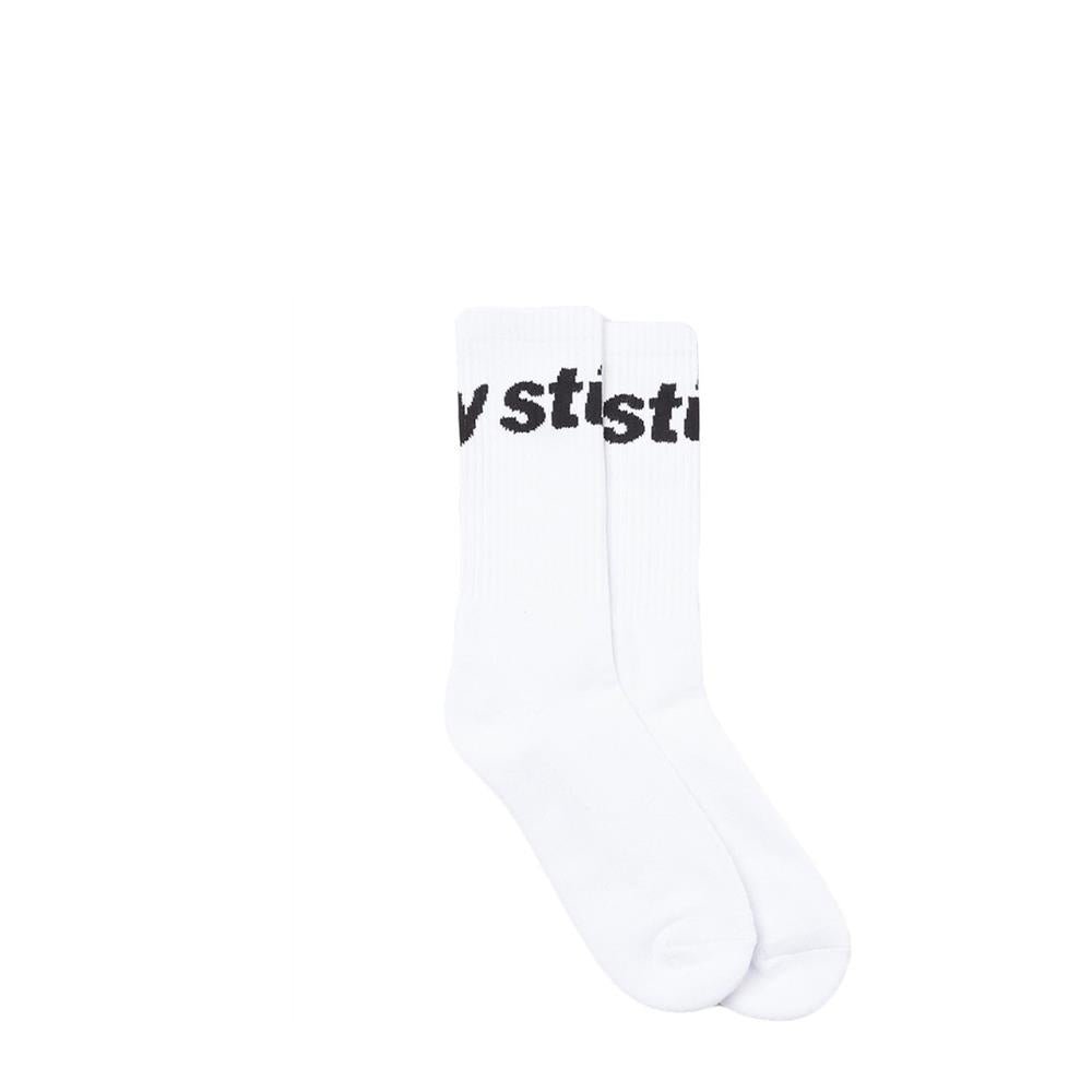 Stüssy Jaquard Logo Socks (Weiß)  - Allike Store
