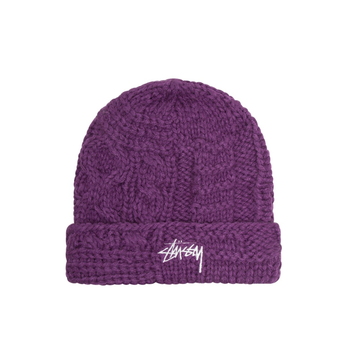 Stüssy Knit Patchwork Beanie (Lila)  - Allike Store
