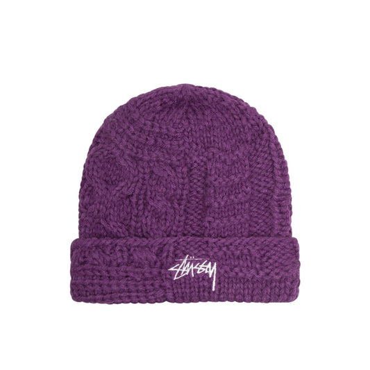 Stüssy Knit Patchwork Beanie (Lila)  - Allike Store