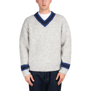 Stüssy Mohair Tennis Sweater (Grau / Blau)  - Allike Store