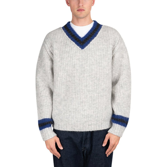 Stüssy Mohair Tennis Sweater (Grau / Blau)  - Allike Store