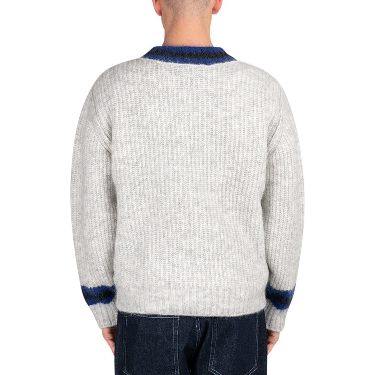Stüssy Mohair Tennis Sweater (Grau / Blau)  - Allike Store