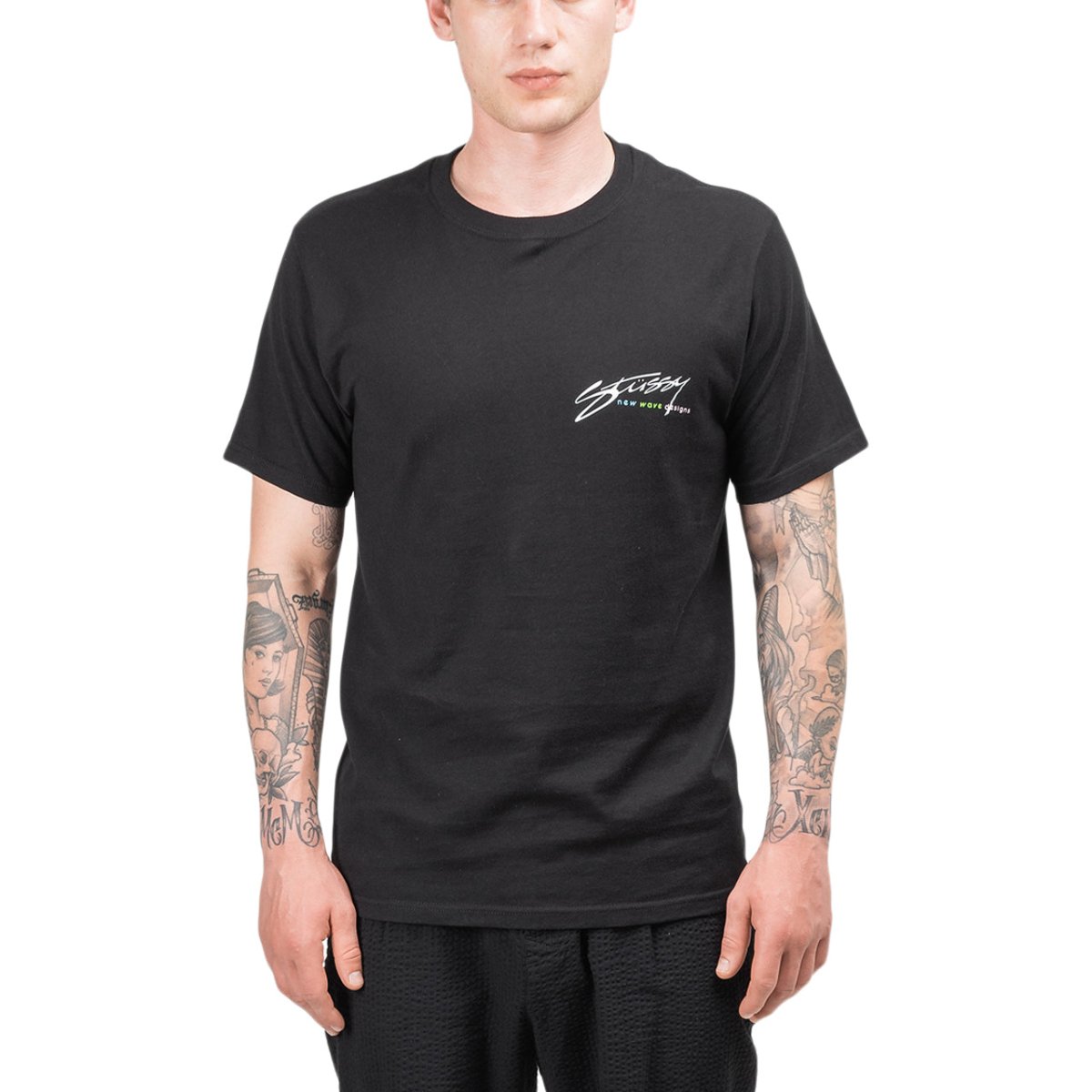 Stüssy New Wave Designs Tee (Schwarz)  - Allike Store