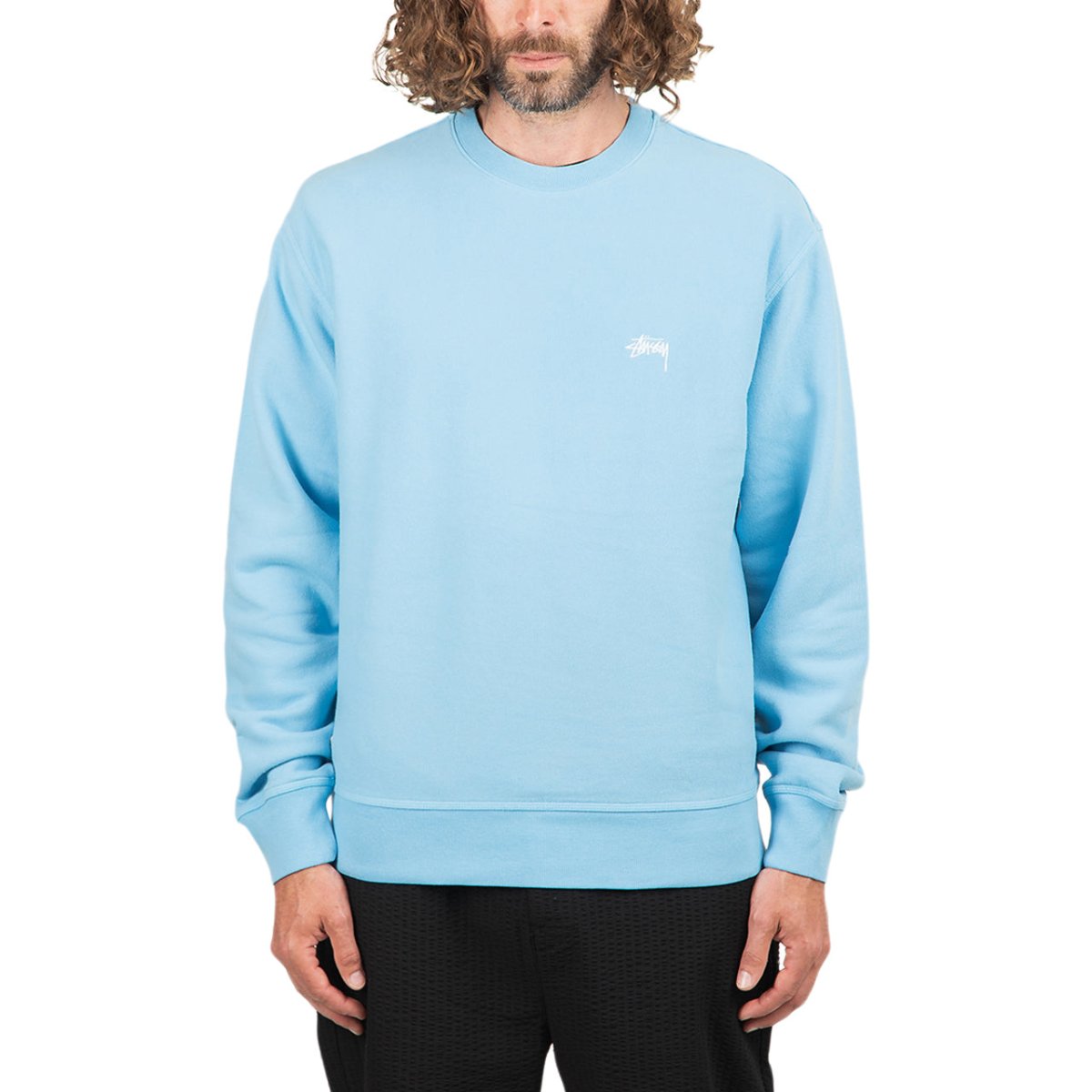 Stüssy Overdyed Stock Logo Crewneck (Blau)  - Allike Store