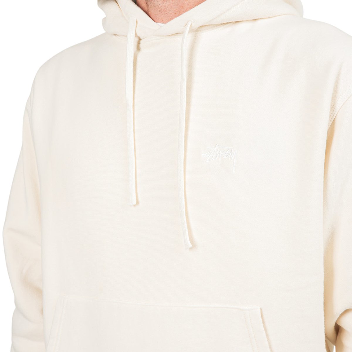 Stüssy Overdyed Stock Logo Hoodie (Cream)